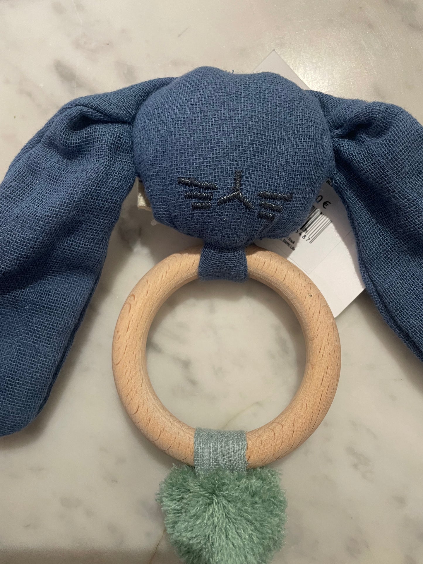 Anneau lapin bleu nuit